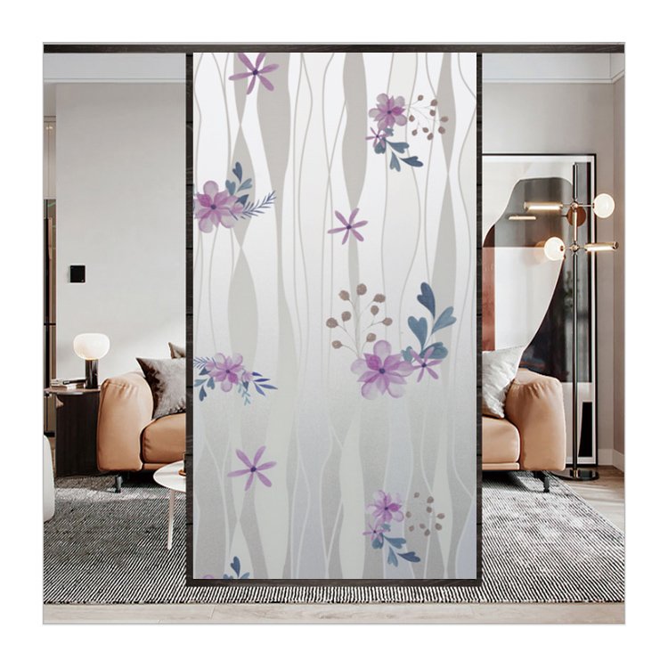 Self Adhesive Glass Door Decorative Films Building Window Film Privacy Office Washroom Frosted Window Film