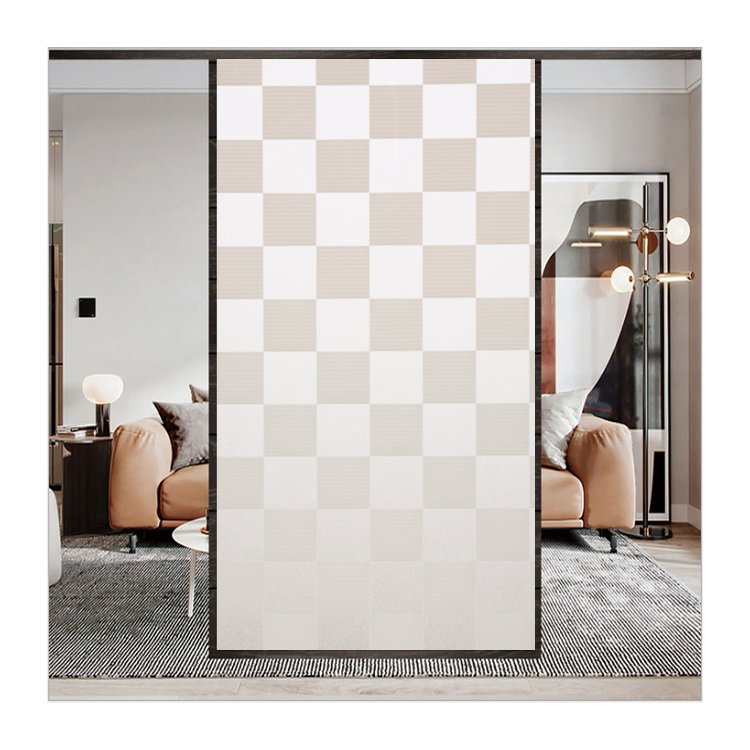 Self Adhesive Glass Door Decorative Films Building Window Film Privacy Office Washroom Frosted Window Film