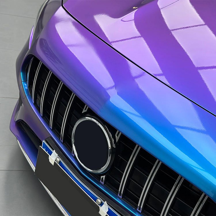 Glossy Auroral Blue Purple motorcycle decals protection-film wrap car vinyl Popular chameleon tint