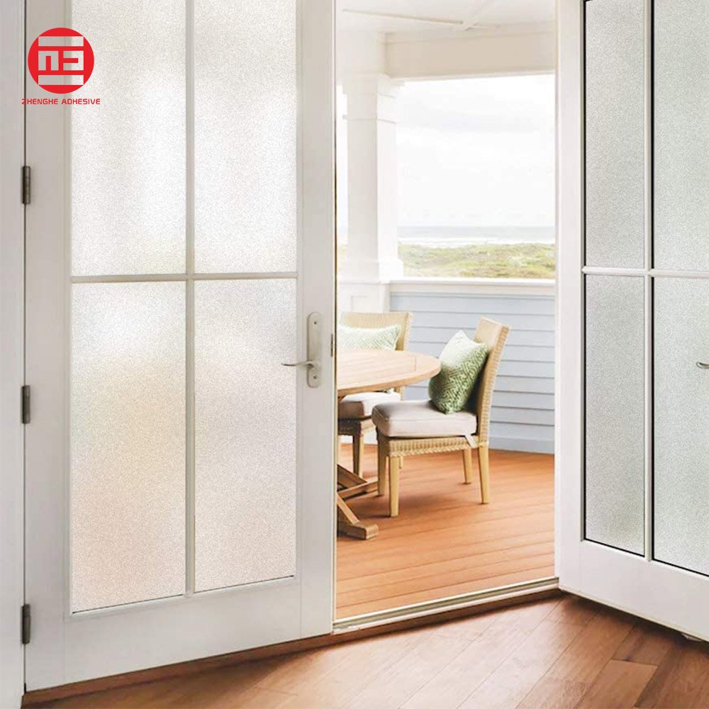 Window Privacy Self-Adhesive Frosted Window Film for Office/Bathroom Glass Decor