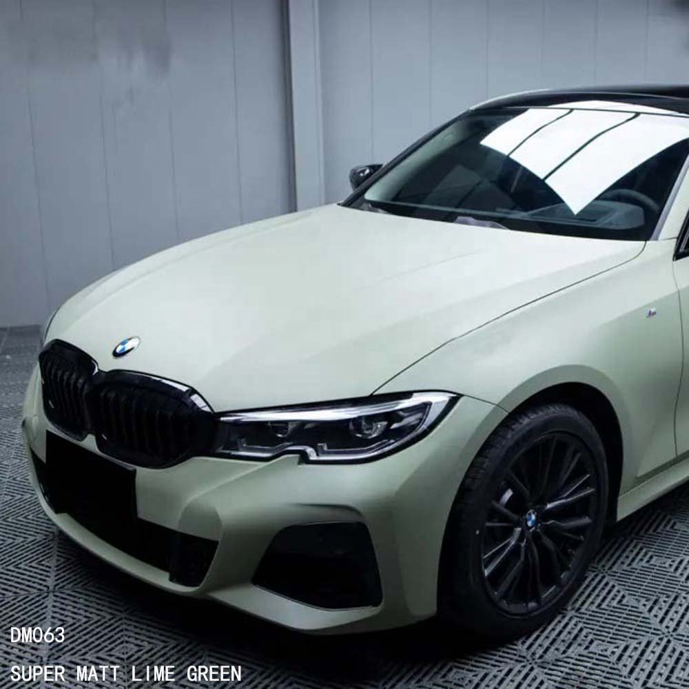 SUPER MATT LIME GREEN Car Wrap Vinyl Film Super Vinyl Self Adhesive Air Bubble Free UV Proof Automobile Decoration Film