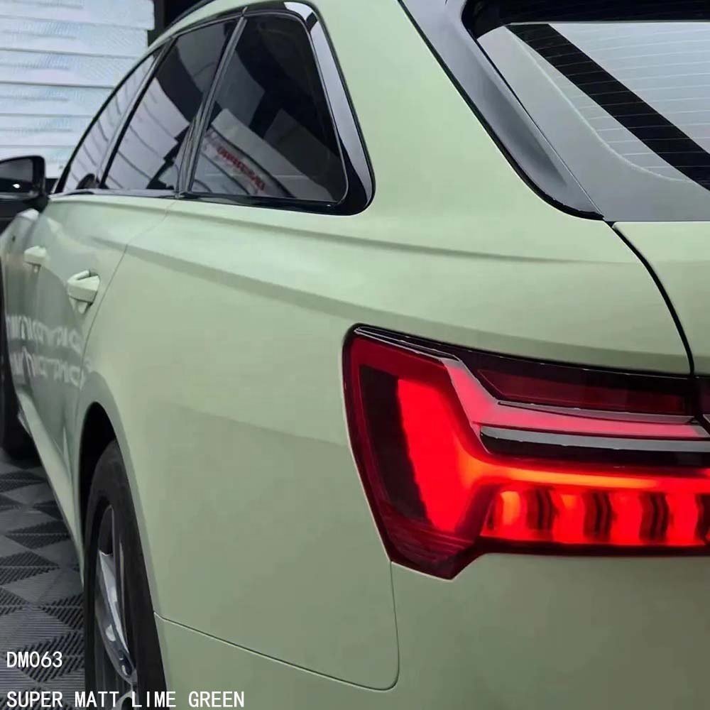 SUPER MATT LIME GREEN Car Wrap Vinyl Film Super Vinyl Self Adhesive Air Bubble Free UV Proof Automobile Decoration Film
