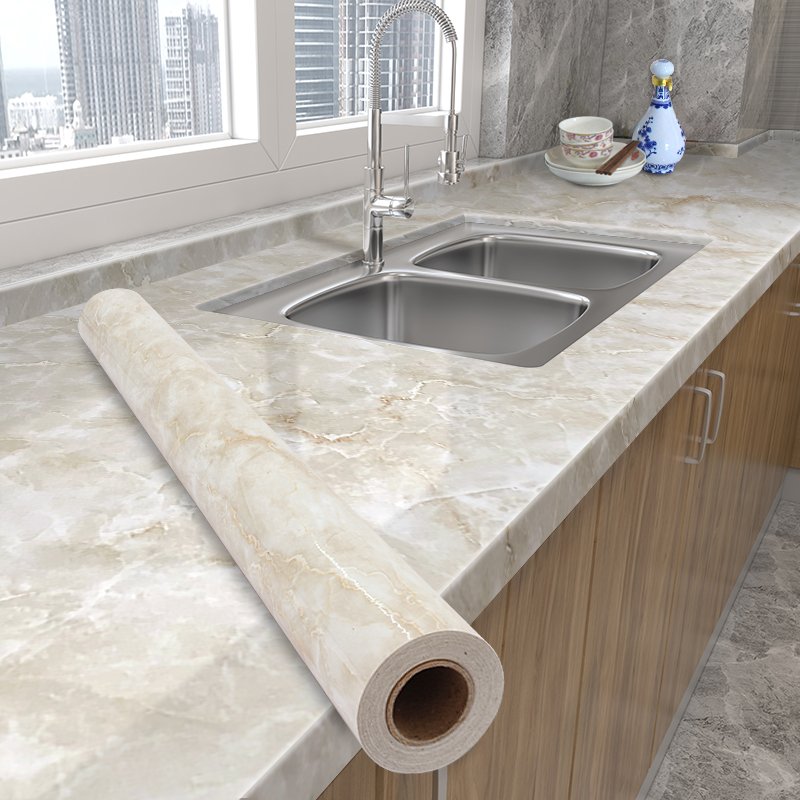 Cyan Blue Marble countertop contact paper glossy marble hydrographic water transfer printing film