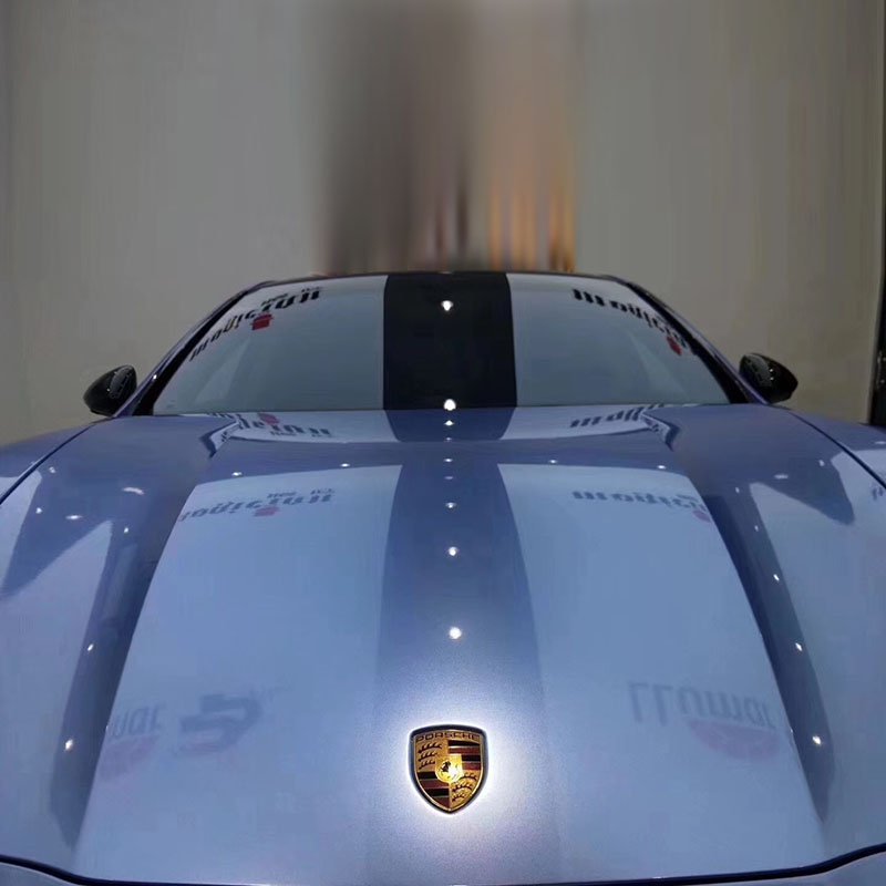 1.52*17m PVC Super Glossy Metallic Mist Blue Auto Vinyl Stickers Self Healing Car decoration Film