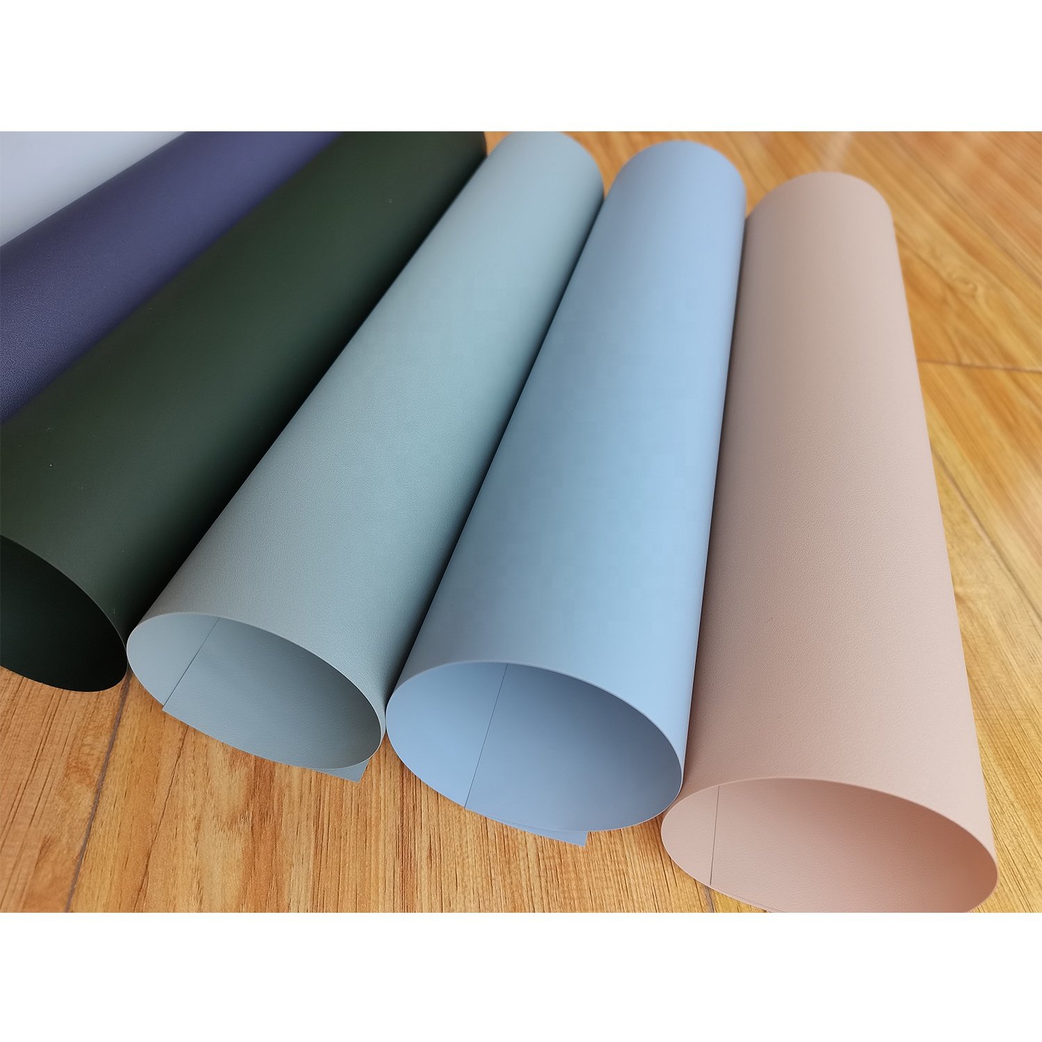 Embossed Solid Color PVC Laminating Vinyl Press Film Matt Decorative Films For Kitchen Furniture