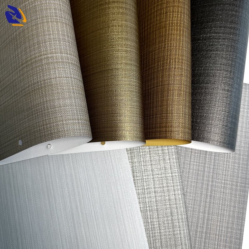 Fabric Design PVC Decorative Film For PVC Wall Panels Laminating Machine Cloth PVC Foil For Marble Sheet Charcoal Board