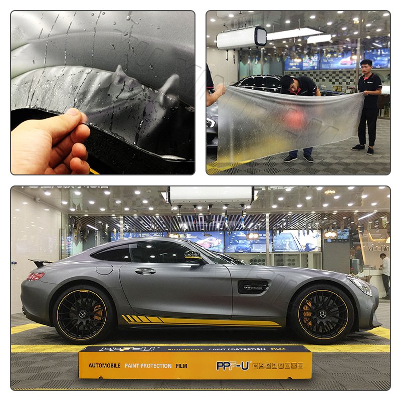 Gloss Self Adhesive Wrap Auto-repaired Anti Scratch Car Body Clear TPU TPH PPF Paint Protection Film Car Decorative Films