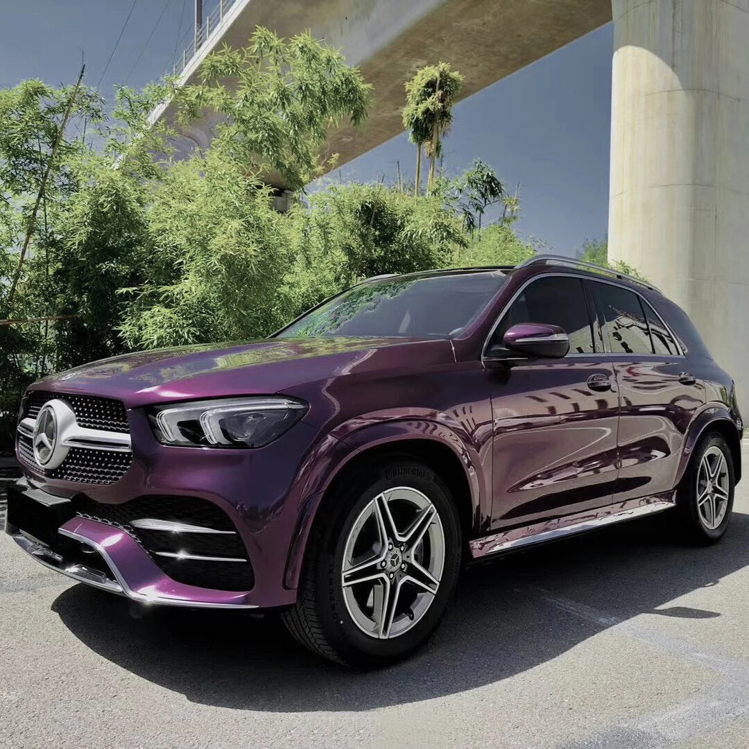 Glossy Metallic Victoria Violet Vinyl Wrap car wrap vinyl color OEM Factory price decorative films color-changing car tpu film