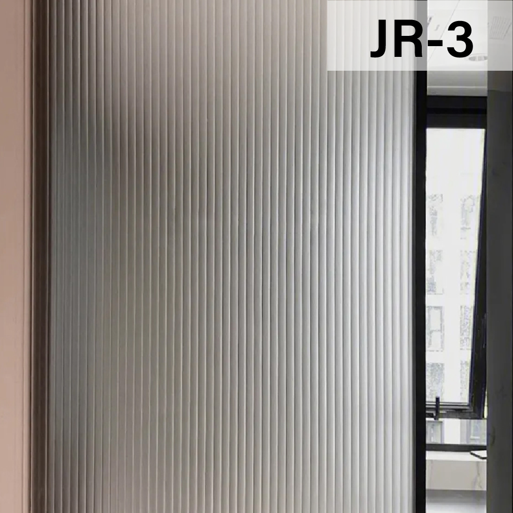 Frosted White Reeded Glass Film 12mm Decorative film 3D Glass Stickers for Window Privacy Film
