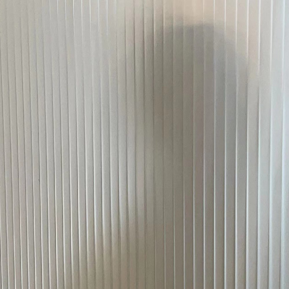 Frosted White Reeded Glass Film 12mm Decorative film 3D Glass Stickers for Window Privacy Film