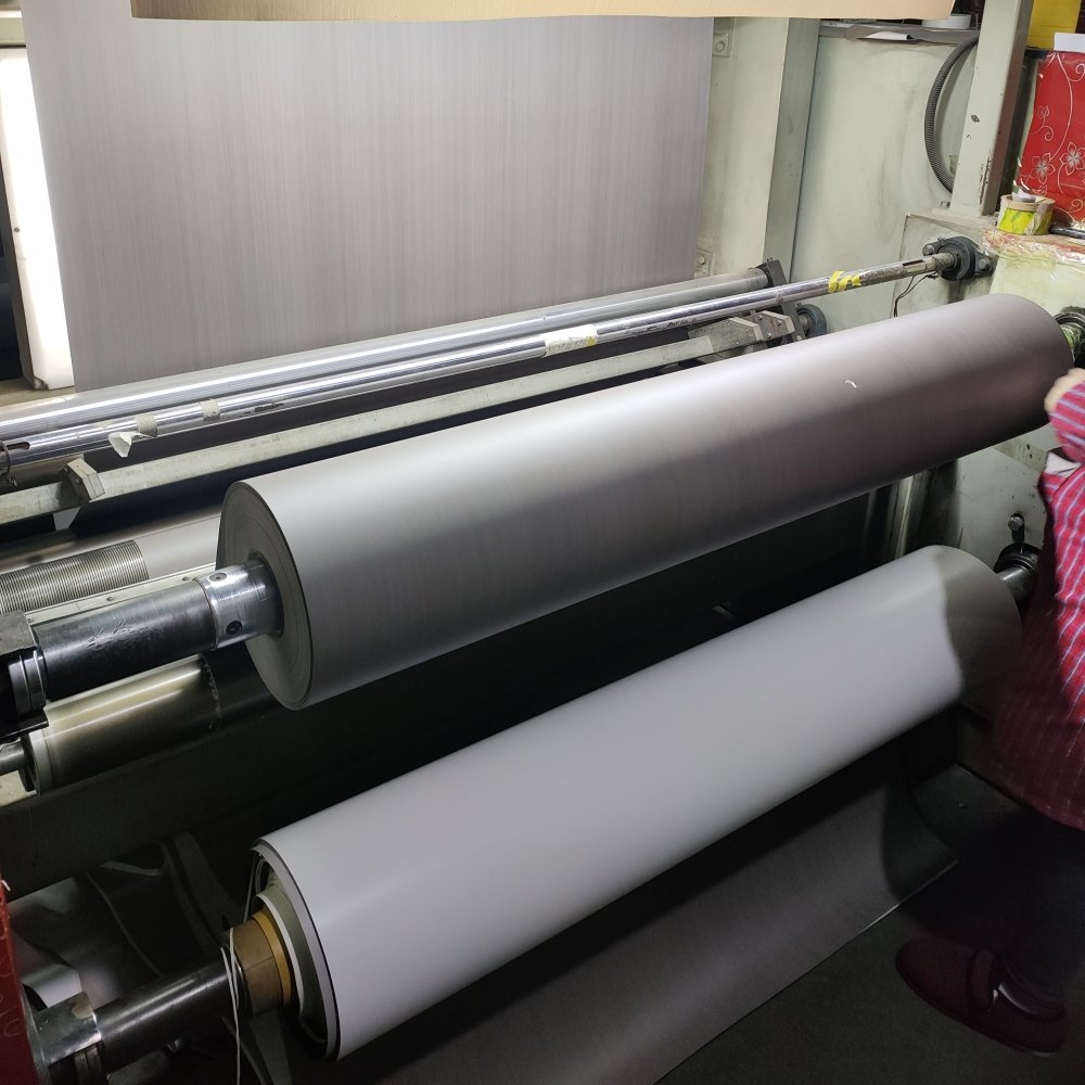 Vacuum pressed wooden PVC membrane door furniture plastic decorative film PVC membrane door skin