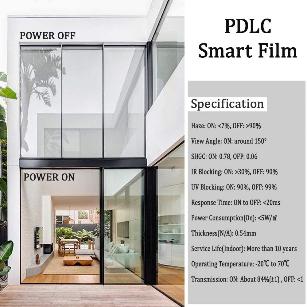 Electronic PDLC Smart Film A4 Sample PDLC Switchable Smart Film Electric Smart Glass Film
