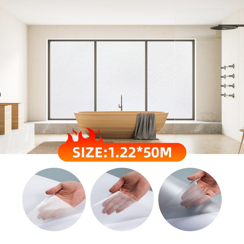 Self Adhesive Door Frosted Sticker Glass Decoration Film Window Film Window Privacy Office Building Window Film