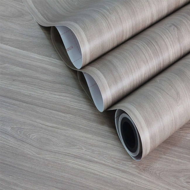 Wood texture interior furniture pvc film decorative vacuum press door film wood pvc decorative film