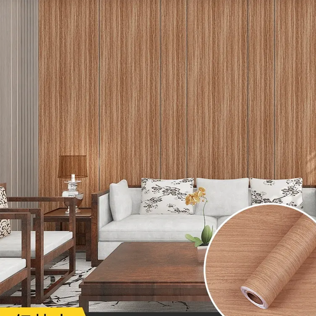 Wood texture interior furniture pvc film decorative vacuum press door film wood pvc decorative film