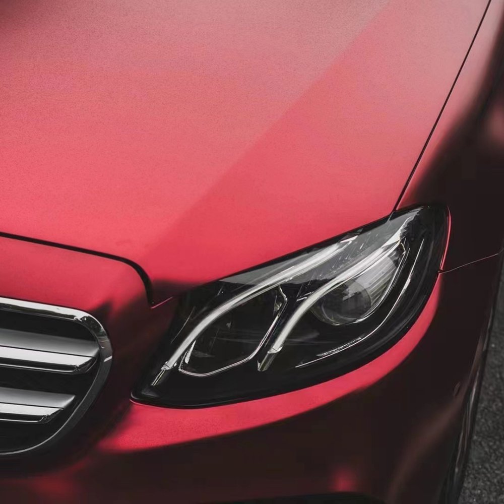 WRAPMASTER 5*59FT PET Liner Chrome Romance Red car vinyl wrap Hood Vinyl Wrap Automotive Vinyl