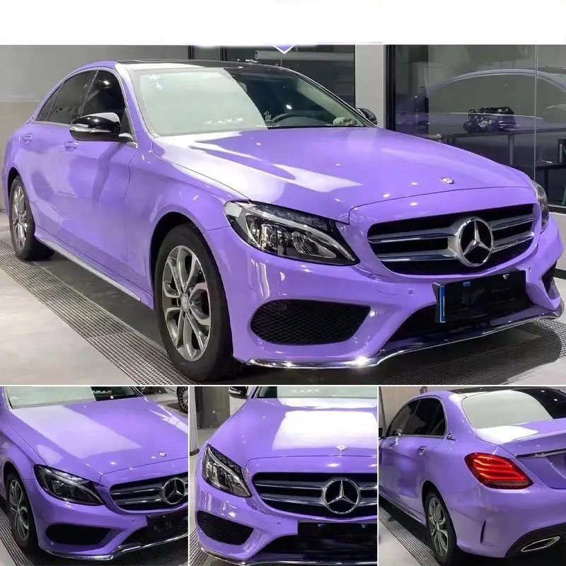 CRYSTAL GLOSS LILAC LAVENDER Car Wrap Vinyl Film Self Adhesive Super Ductility Motorcycle Decoration
