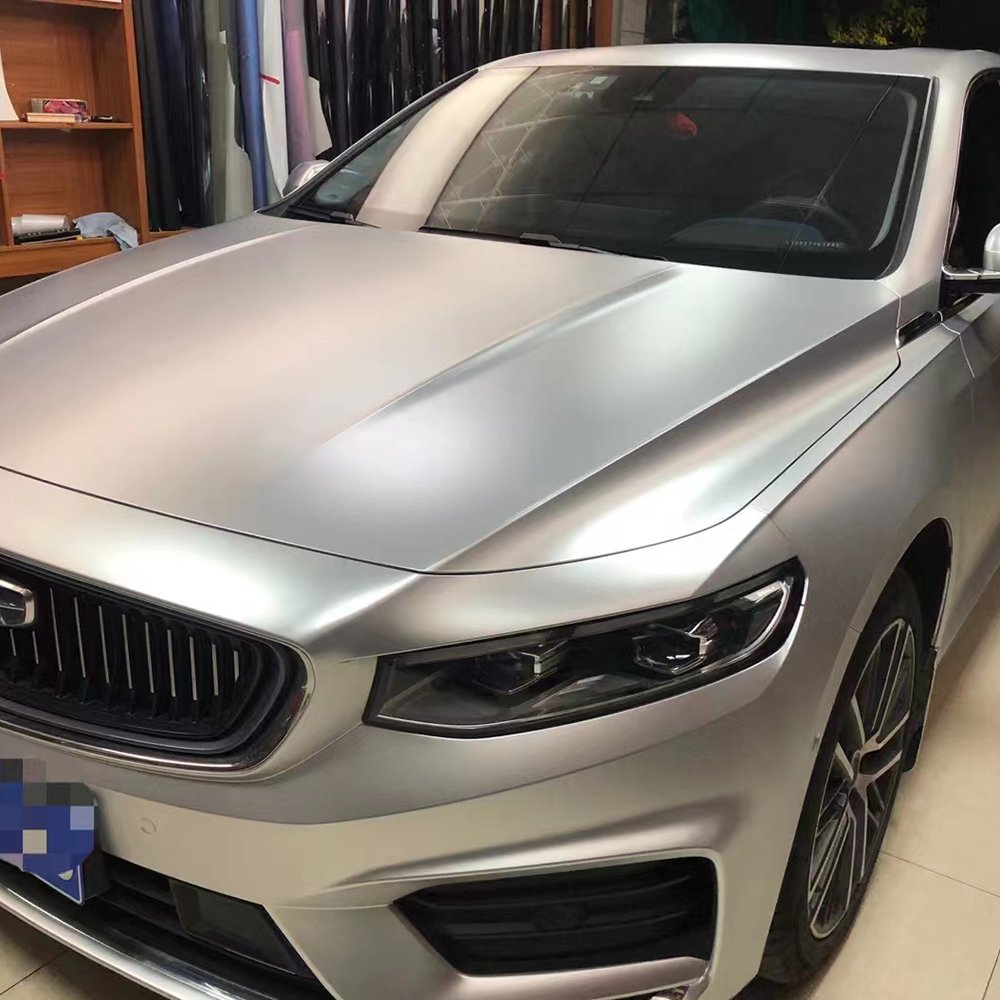 WRAPMASTER 5*56ft Satin Metallic silver vehicle wraps Car film vinyl Wrapping film