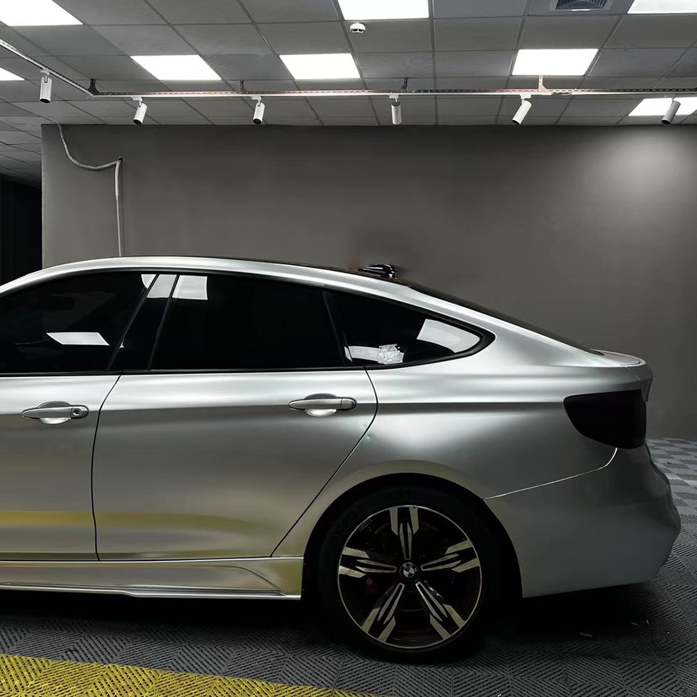 WRAPMASTER 5*56ft Satin Metallic silver vehicle wraps Car film vinyl Wrapping film