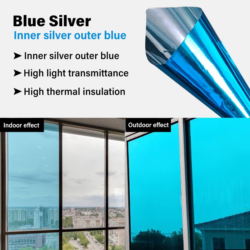 One Way Glass Films Self Adhesive Film UV Protection Privacy Solar Window Tint For House