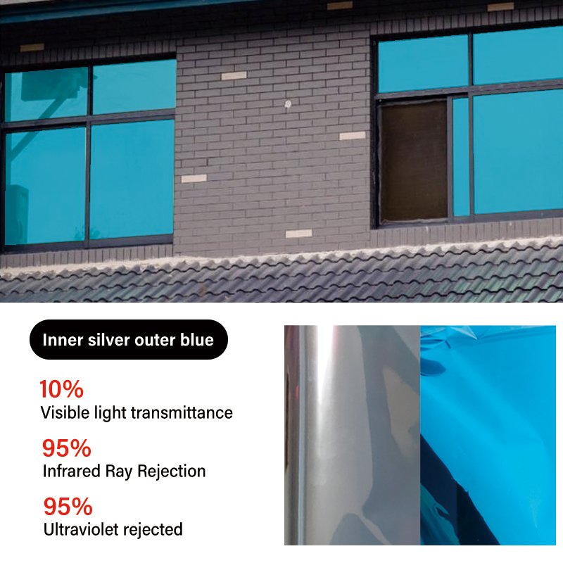 One Way Glass Films Self Adhesive Film UV Protection Privacy Solar Window Tint For House
