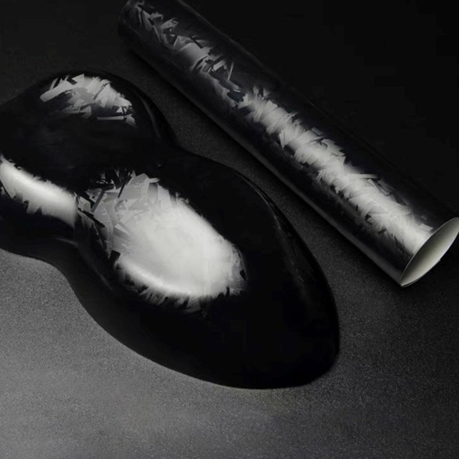 Decorative films PVC Glossy Silver Carbon Forged Vinyl 1.52*12m Wrap Film Car Stickers Matt Carbon Fiber Silver Vinyl Film