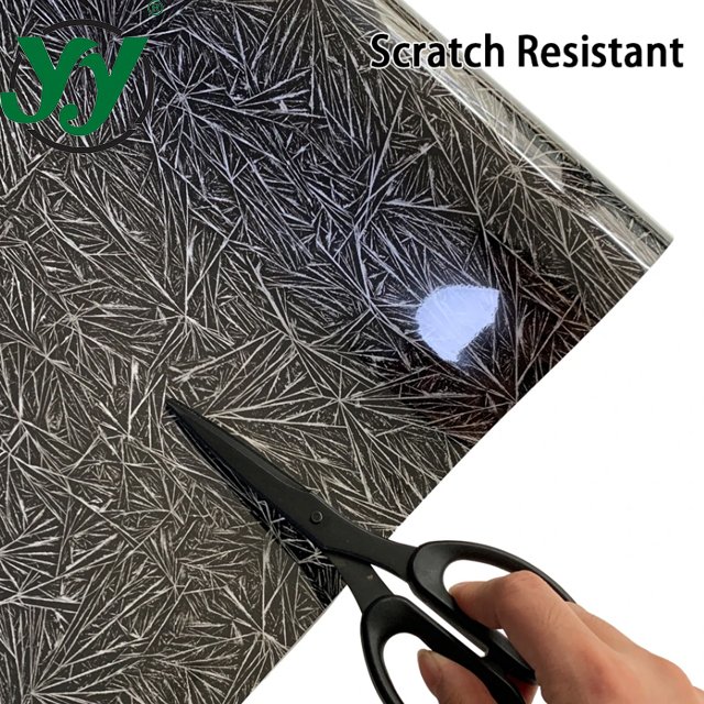 Car Vinyl Wrap Film Ice Crack Black PET Car Stickers Anti Scratch Color Change Film Auto Body Decoration for Auto Accessories