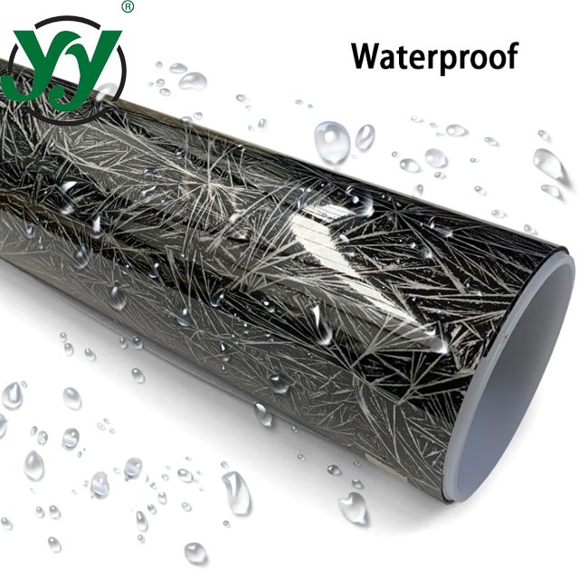 Car Vinyl Wrap Film Ice Crack Black PET Car Stickers Anti Scratch Color Change Film Auto Body Decoration for Auto Accessories