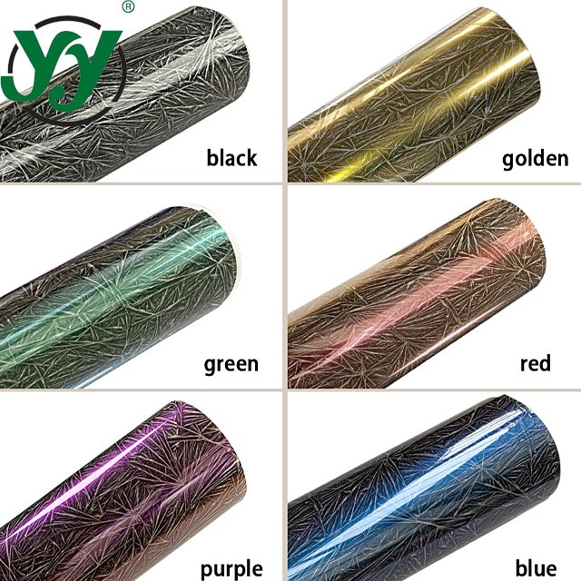 Car Vinyl Wrap Film Ice Crack Black PET Car Stickers Anti Scratch Color Change Film Auto Body Decoration for Auto Accessories