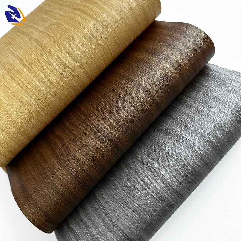 Metallic Wood Grain PVC Decorative Film For Interior Decor Wall Panels Embossed PVC Sheet Wooden Color For Door Furniture
