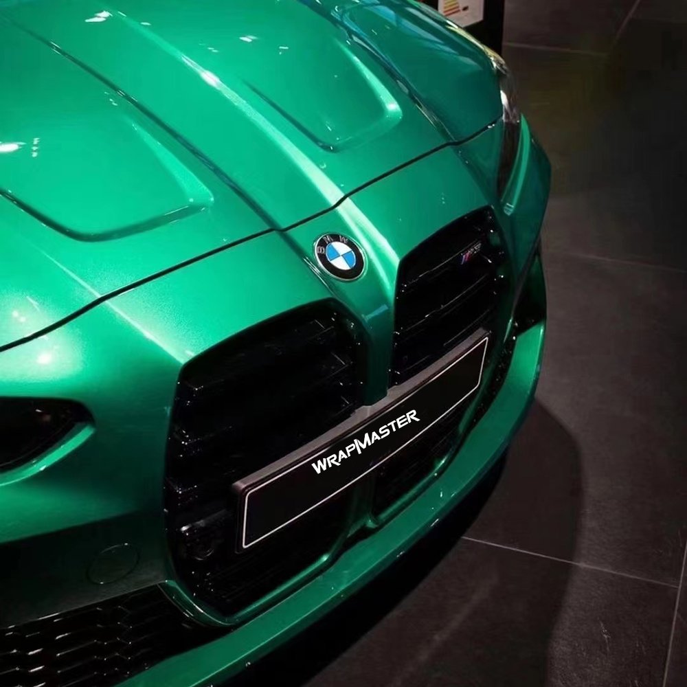 WRAPMASTER 1.52*18m Air Bubble Free PET Isle of Man Green vinyl car wrapping Vehicle Vinyl Wrap Car Decoration Film