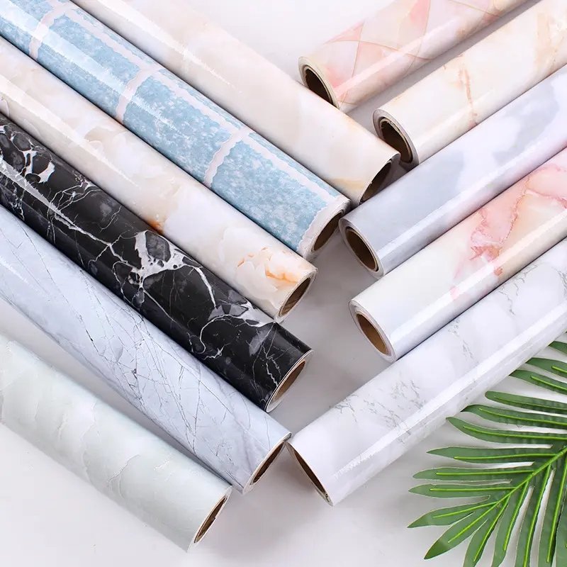 Non-self-adhesive pvc marble film for home decoration is suitable for all kinds of plates