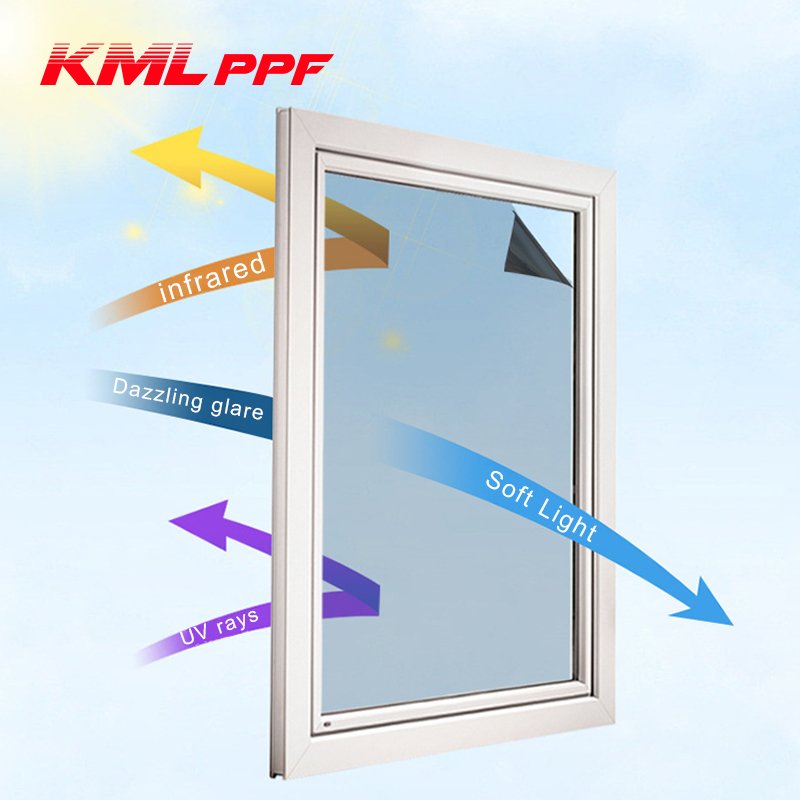 UV rejection heat insulation building house window glass solar tinting film one way vision architecture decorative film