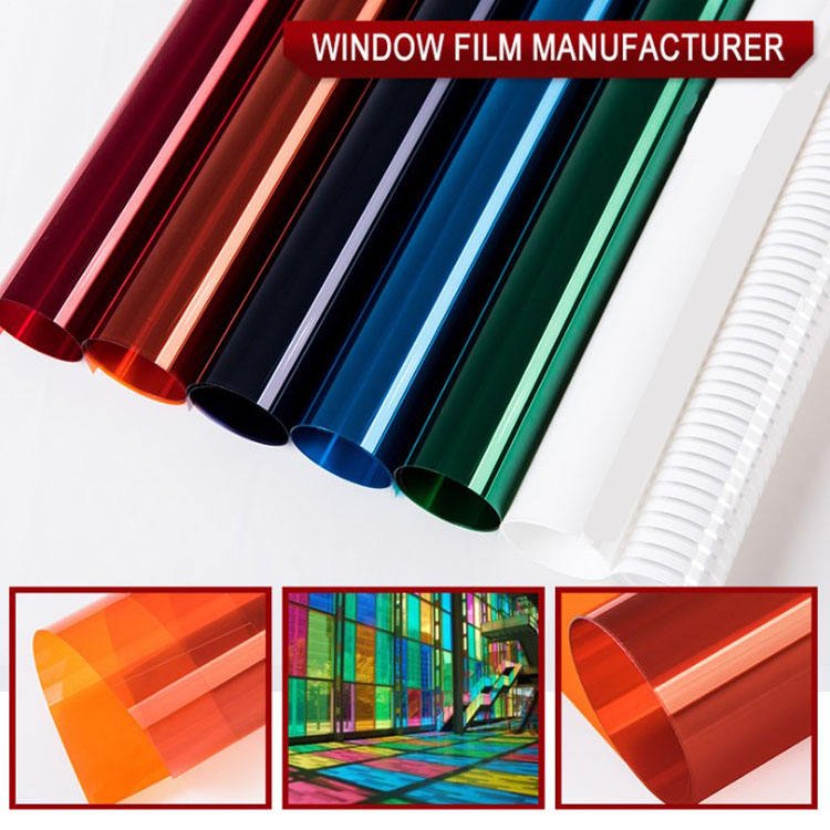 High quality PET color double perspective HD glass decorative film side Grey color home building window tint film