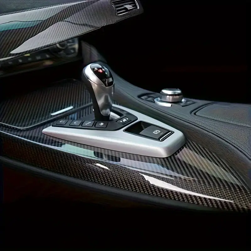 High Gloss 5D Black Carbon Fiber Vinyl Car Packaging - Easy to Apply & Remove, Weather Resistant PVC Decal, 59.84" x 70.86".