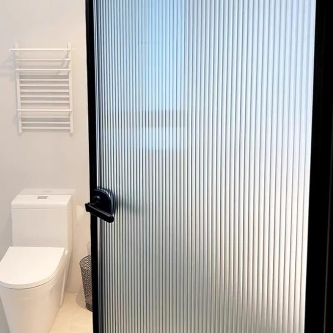 Self adhesive 1.52*30M Fluted Window Film decorative Reeded window film