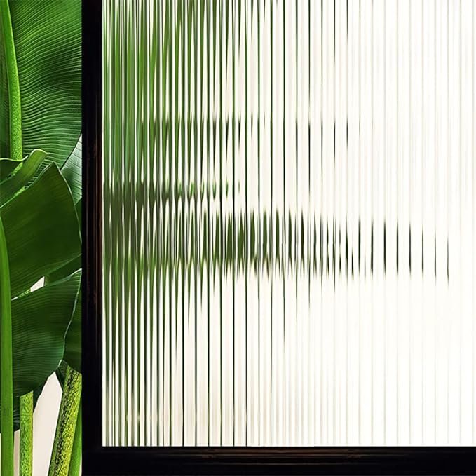Self adhesive 1.52*30M Fluted Window Film decorative Reeded window film