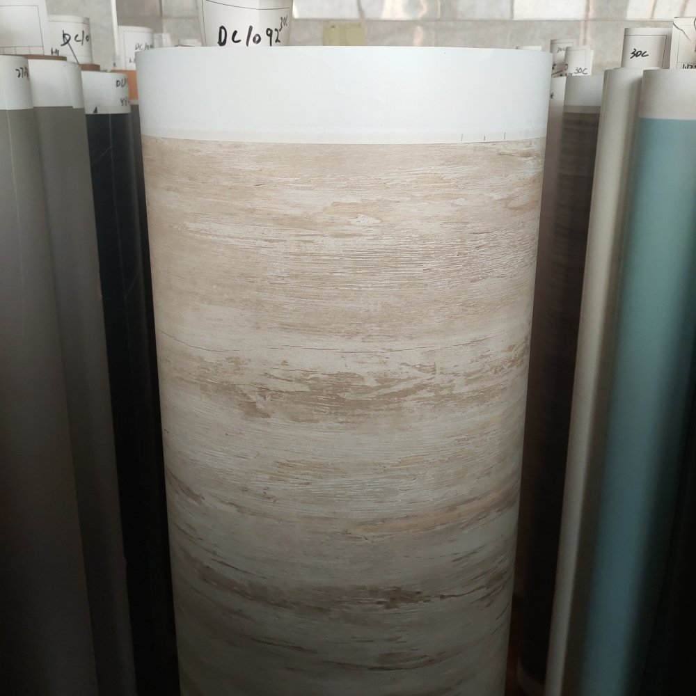 2024 white cloud wood Deep Embossed Wood Grain PVC Decorative Film Roll for furniture PVC Film Manufacturer