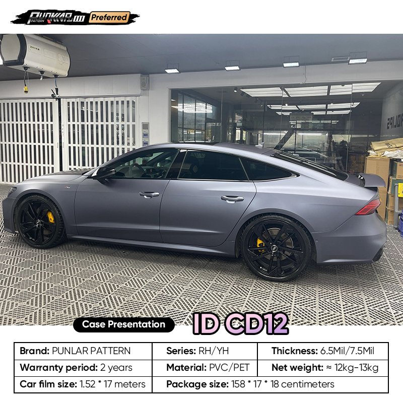 Satin Metal Blue Car Wrap Vinyl PET Material PVC High Gloss Film 1.52CM Width Car Stickers Waterproof Color Film