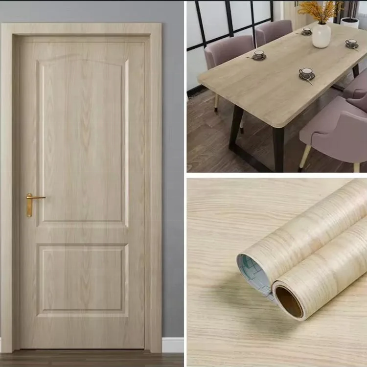 wood grain pvc decorative film for furniture laminating