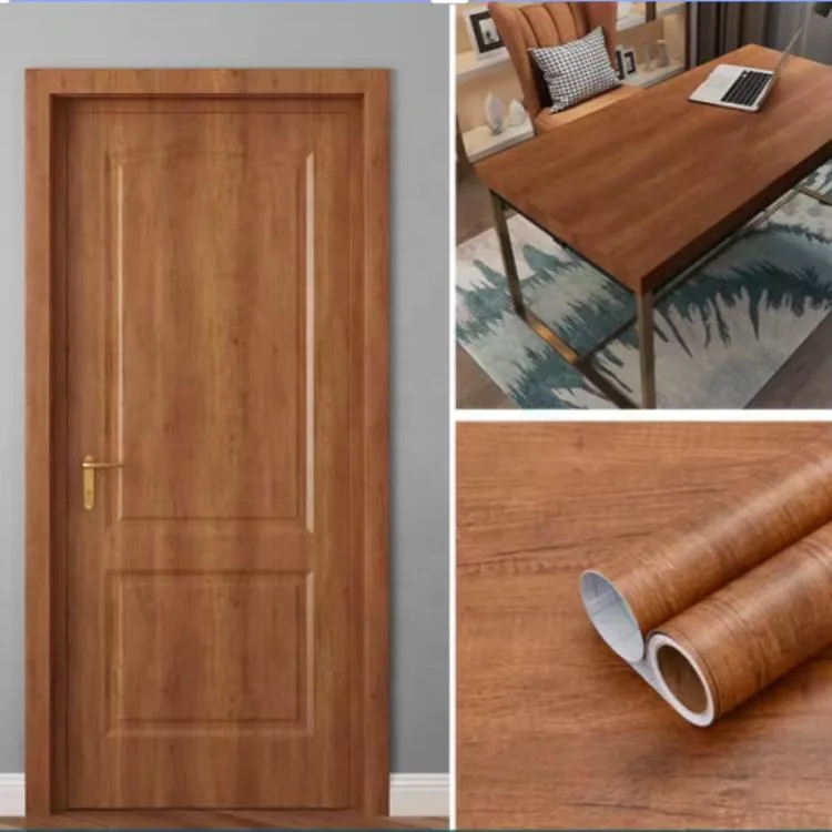 wood grain pvc decorative film for furniture laminating