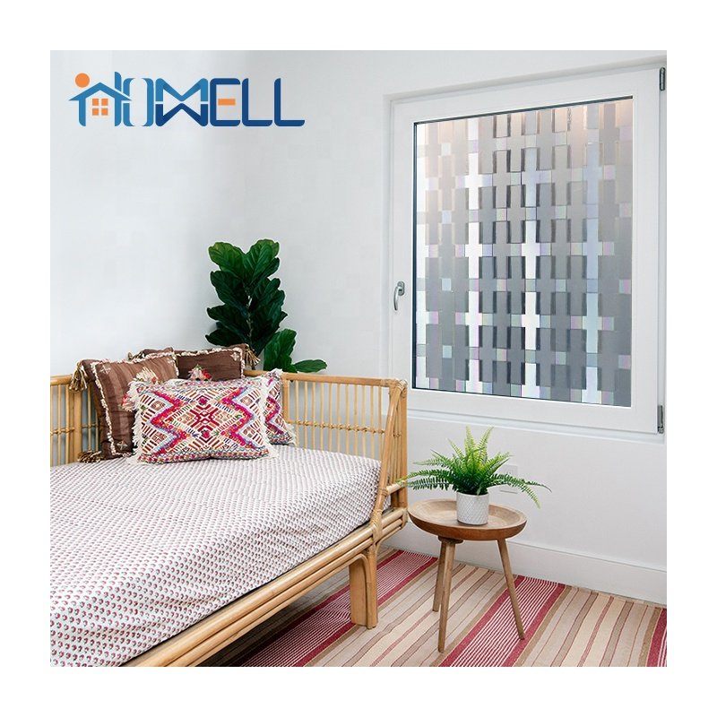 HOMEWELL Glass Decorative Film Static Cling Rainbow Colorful for Home Use