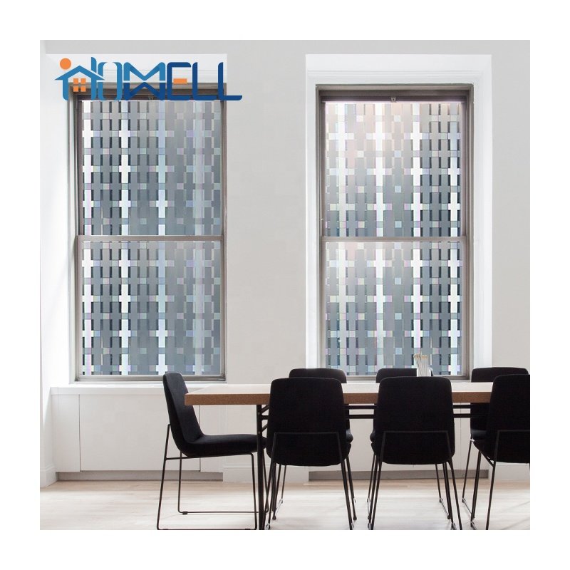 HOMEWELL Glass Decorative Film Static Cling Rainbow Colorful for Home Use