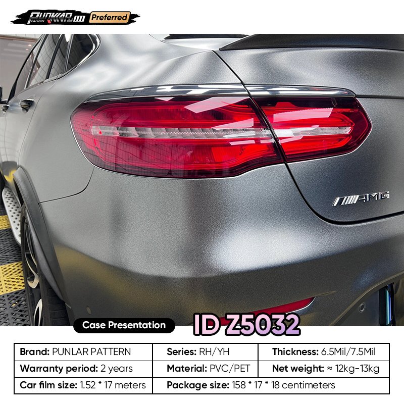 Sparkling Heavy Metal Grey Car Wrap Vinyl PET High-Gloss PVC Film 1.52CM Width Car Stickers Waterproof Color-Changing Film