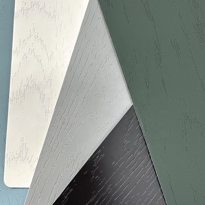 Acrylic Use PVC Solid Decorative Films Flat Surface PVC Foil For Interior Decor Cabinet Use PUR Lamination