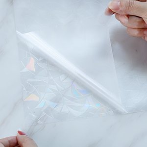 Window Privacy Film 3D Rainbow Home Window Film Static Prism Window Stickers for Home Glass Door Kitchen Decorative