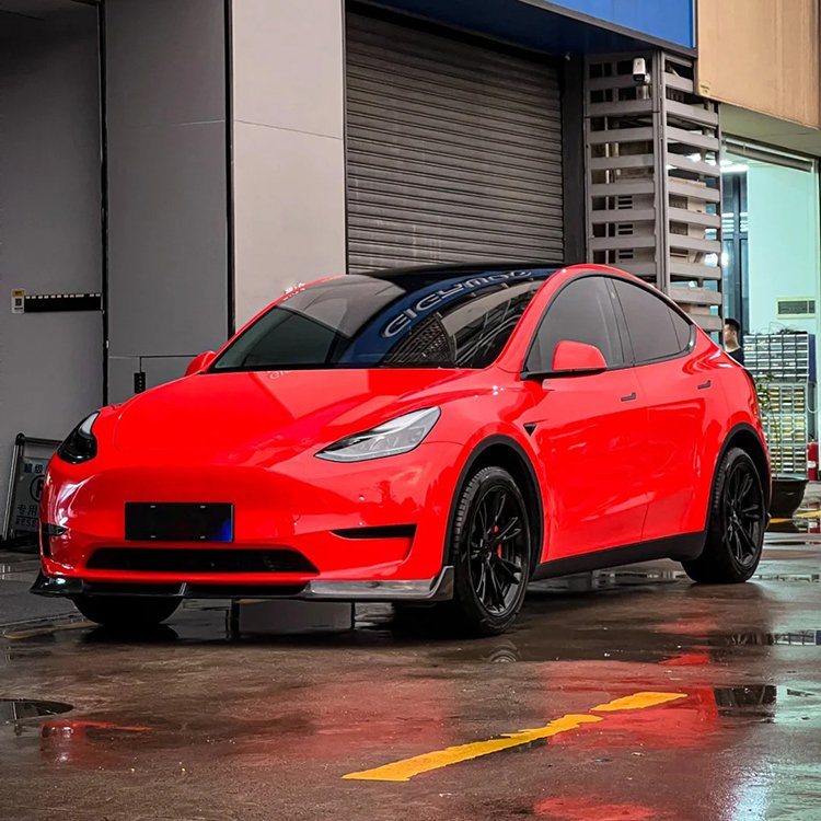 Ultra Glossy PVC Vinyl Stickers Ferrari Red PET Car Wrap Film with Anti-Scratch & Color-Changing Function for Car Body Wrapping
