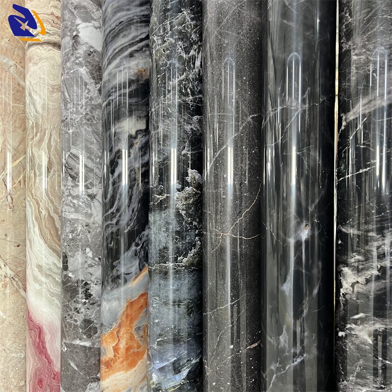 3D Digital Printing Marble Design PVC/PET Decorative Film For PVC Foam Board Anti-Scratch Marble PVC Film For PUR Laminating use