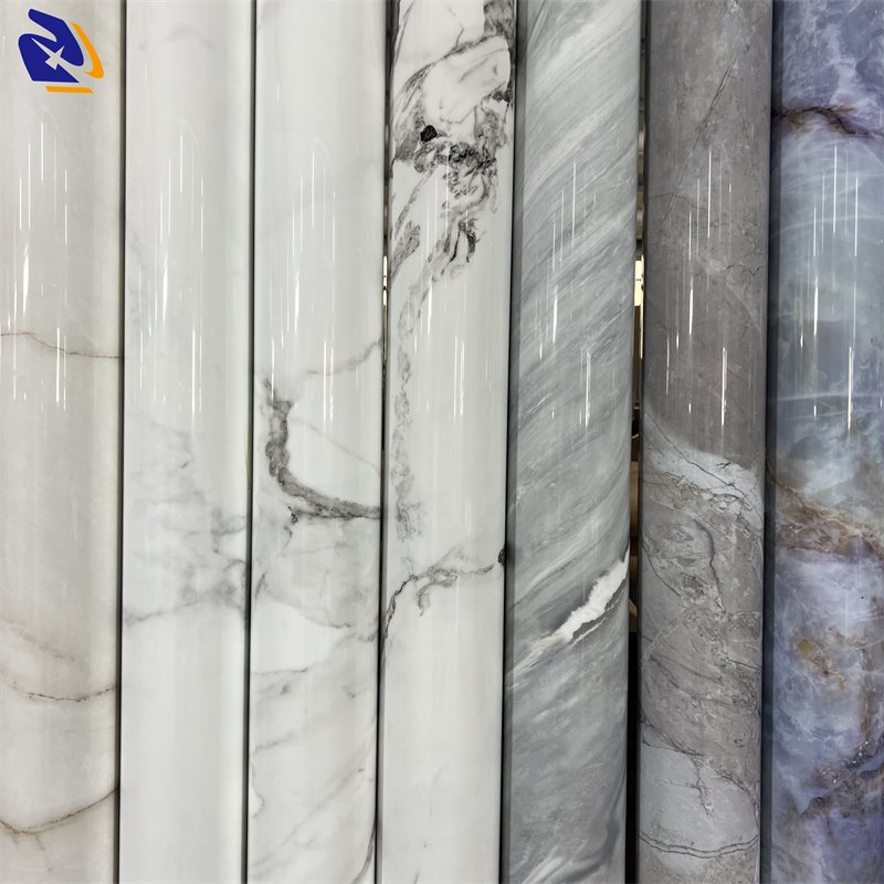 3D Digital Printing Marble Design PVC/PET Decorative Film For PVC Foam Board Anti-Scratch Marble PVC Film For PUR Laminating use