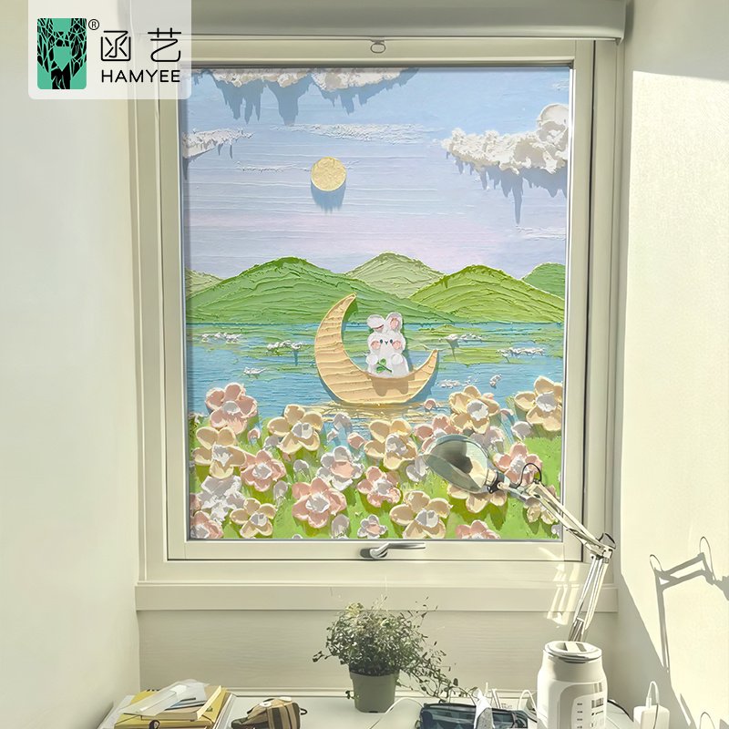 Flower window film vinyl glass film privacy protection glass 3d stickers stained window glass films home decoration